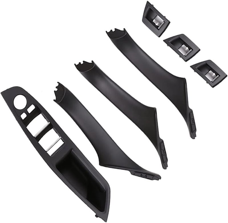 CHUANGHUI Car Door Handle Cover for BMW 5 Series F10 2011-2016 Interior Door Handles Replace Trim Cover 520i 528i 530i 535d 535i 550i (Black) - Image 4