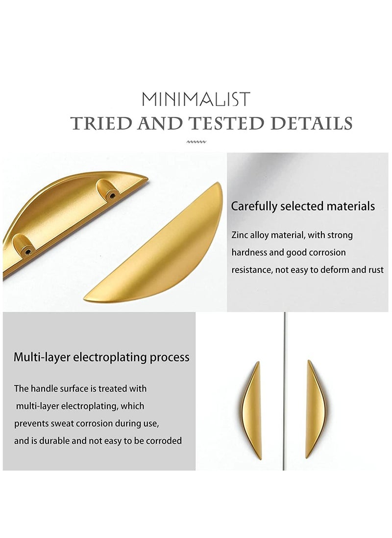 KASTWAVE Cupboard Handles, Gold Drawer Knobs, Drawer Door Cabinet Handles, Furniture Handle with Screws, Kitchen Cabinet Handles, for Wardrobe Door, Cabinet Doors, and Home Decorating 117 mm, 4Pcs  - Image 5