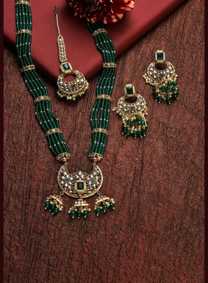 SOHI Kundan Gold Plated Necklace Set