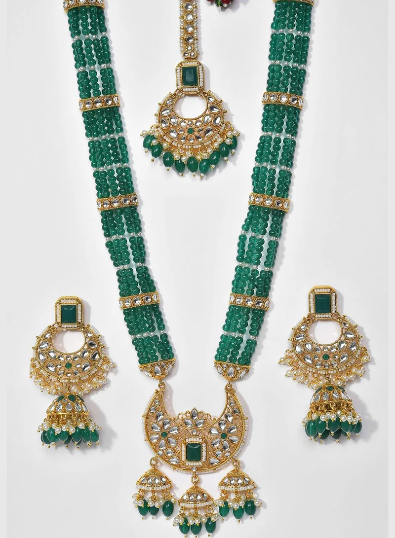 SOHI Kundan Gold Plated Necklace Set