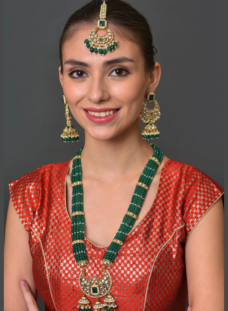 SOHI Kundan Gold Plated Necklace Set