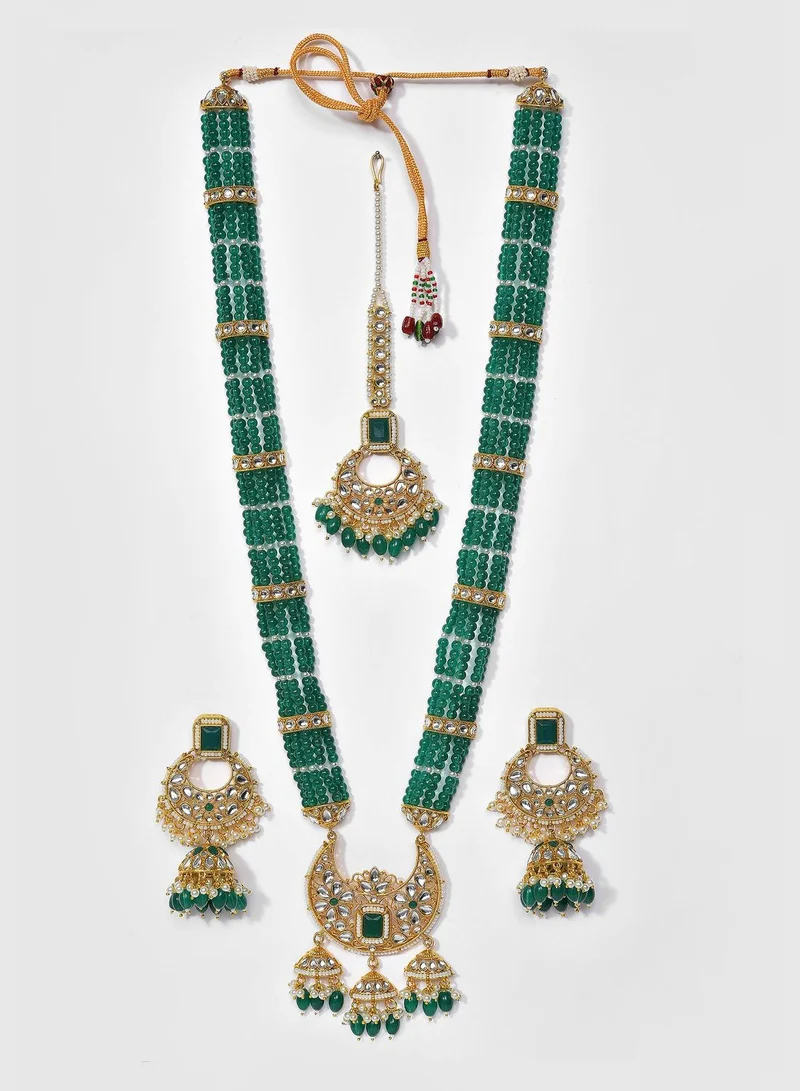 SOHI Kundan Gold Plated Necklace Set