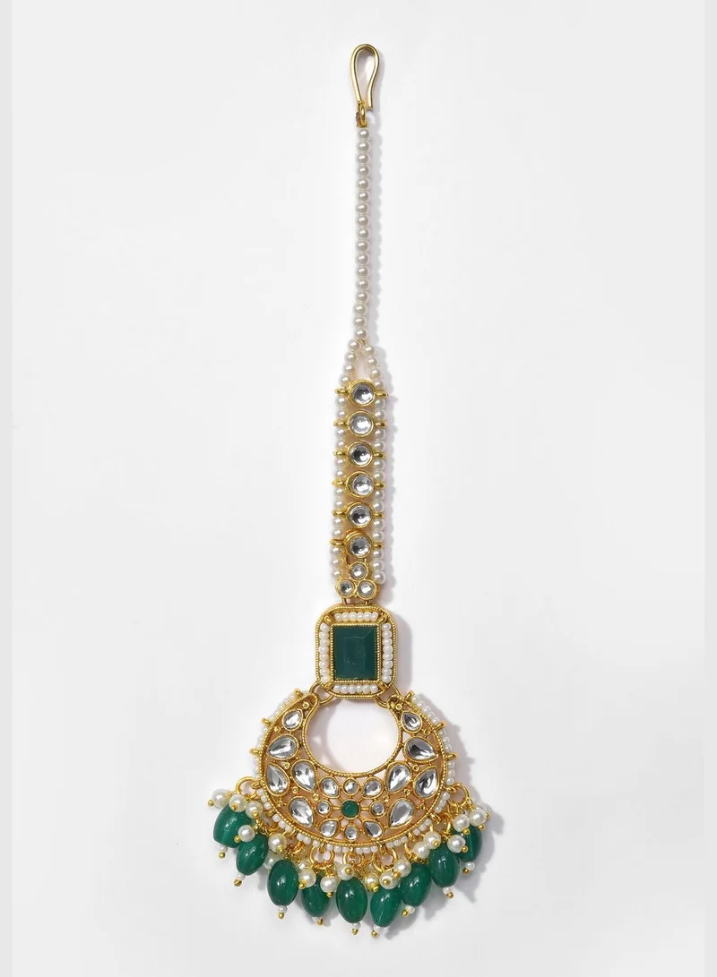 SOHI Kundan Gold Plated Necklace Set