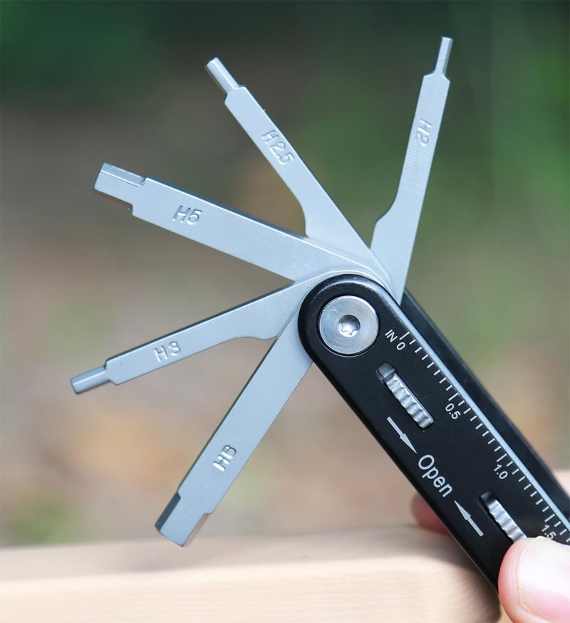 Rigdance Folding Tool Set with Screwdrivers and Hex Key Wrenches, 10-in-1 Photography Household Automobile Repair Multi-tool with Locking System (Black) - Image 5