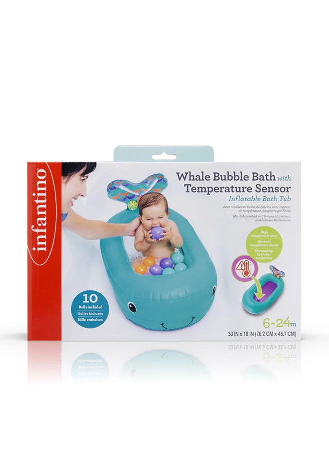 إنفانتينو Whale Temperature Sensor Inflatable Bubble Bath Tub From 6 Months And Above - Teal