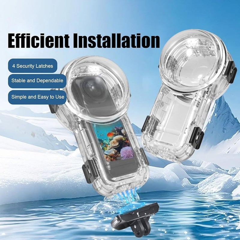 Insta X5 Waterproof Dive Case 60m Underwater Housing Protective Sealed Shell - Image 4