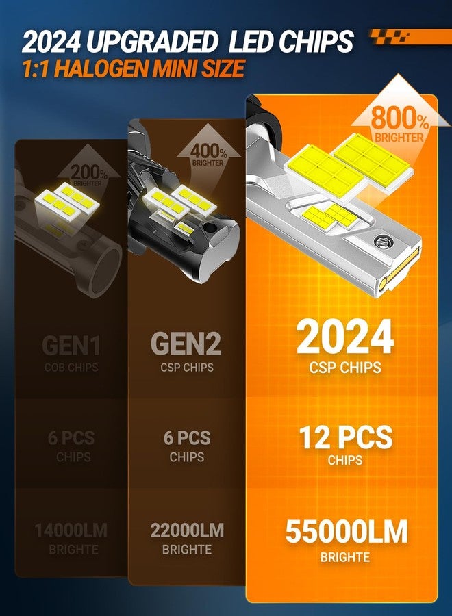 SEALIGHT X4I H4/9003/HB2 Bulbs, H4 Headlight Fog Bulbs, with Adjustable Lock Ring, Cooling Fan, Easy Installation 55000 LM, Fog Light, Pack of 2 - Image 2