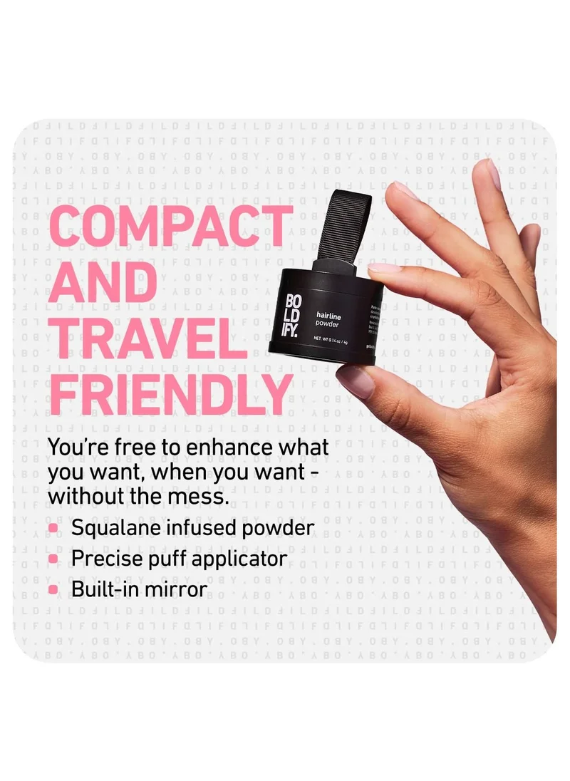 Boldify Hairline Powder Instant Coverage For Root Touchup Medium Brown 4g