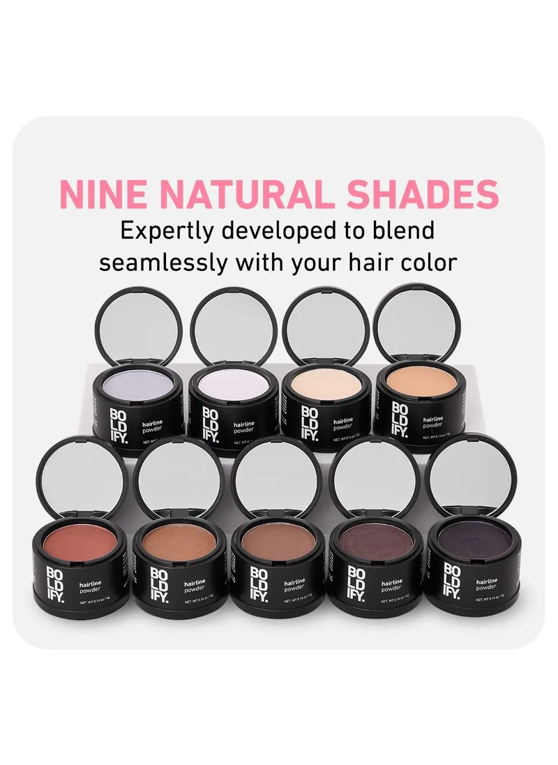 Boldify Hairline Powder Instant Coverage For Root Touchup Medium Brown 4g