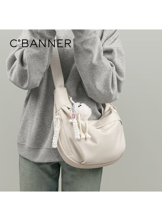 C.banner Crossbody Bag For Women, Large Capacity Shoulder Bag, Trendy Student Fabric Bag, Simple Versatile Commuter Shoulder Bag, Fashionable Portable Chest Bag - Image 1