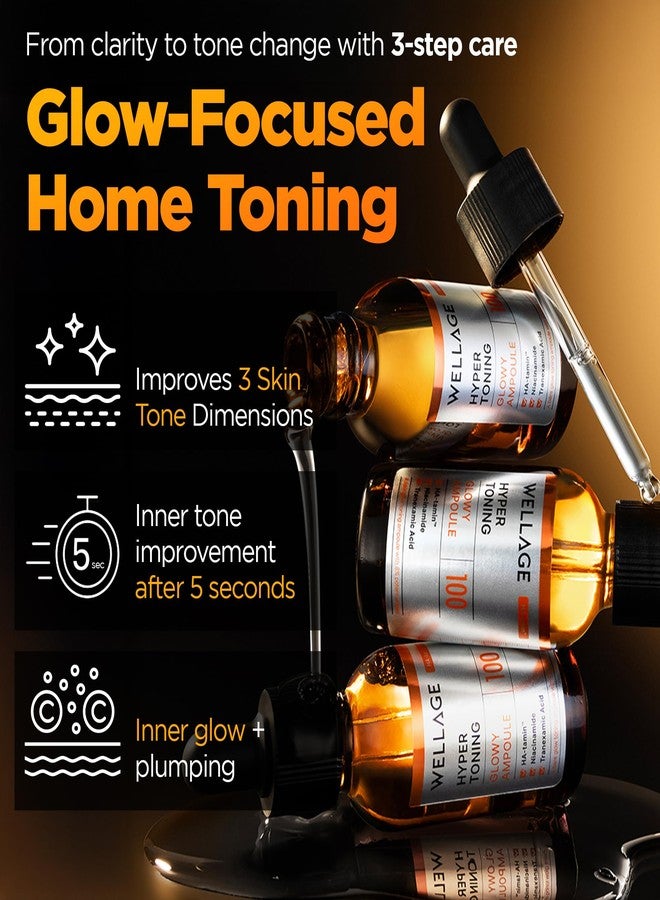 ويليدج أمبولات ويلاج هايبر تونينغ غلوي للوجه، عناية كورية بالبشرة، جلوتاثيون، فيتامين سي، تصحيح البقع، عيوب البشرة، ندبات حب الشباب، توحيد لون البشرة، 1.01 أونصة سائلة - Image 5