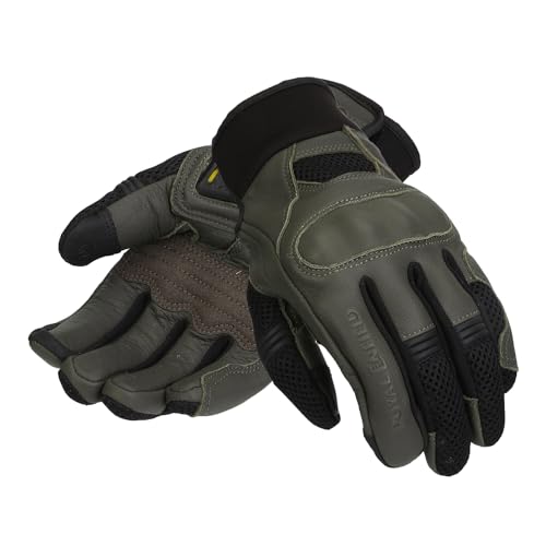 Royal Enfield Roadbound Ce Certified Riding Gloves Olive S 20Cm with Knox and SPS Protection and Excellent Ventilation - Image 1