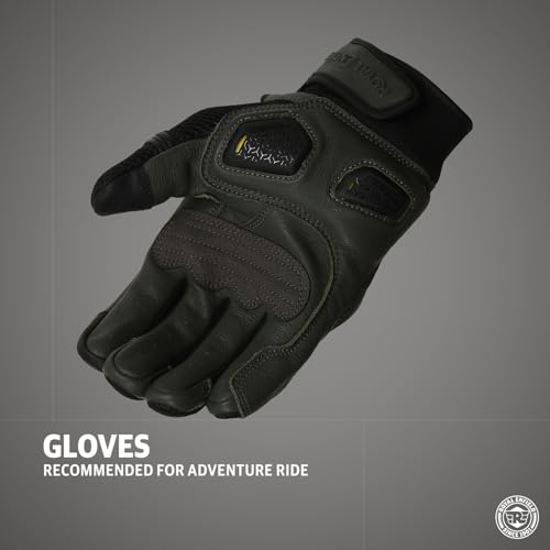 Royal Enfield Roadbound Ce Certified Riding Gloves Olive S 20Cm with Knox and SPS Protection and Excellent Ventilation - Image 2