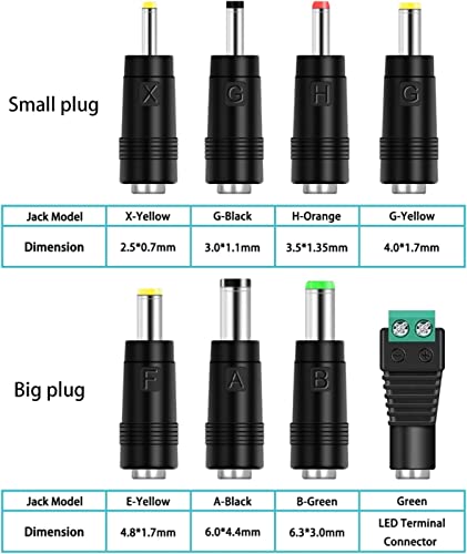 LitStar 6V 2A Power Adapter Charger [AC 6 Volts 2 Amps Regulated Switching Power Supply] with 8 Interchangeable DC Plug for 300mA 400mA 500mA 600mA 700mA 800mA 900mA 1000mA 1500mA 2000mA Equipment - Image 2