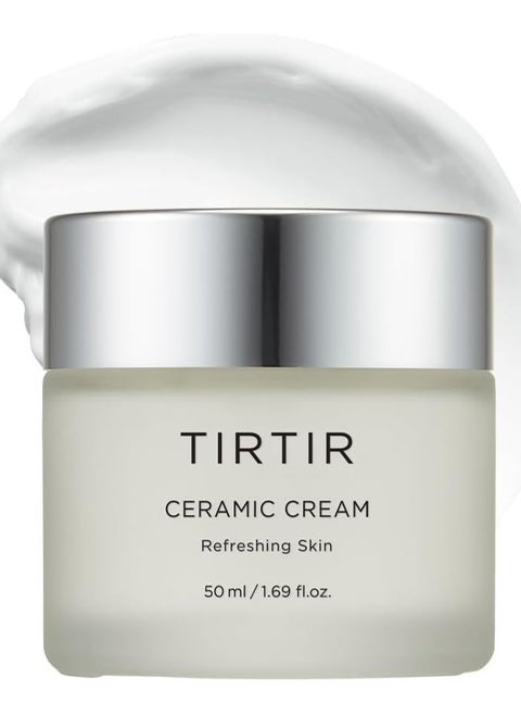 TIRTIR Ceramide Moisturizing Cream 50ml – Hydrating Korean Skincare with Shea Butter & Centella Asiatica – Nourishing Face Cream for Dry & Sensitive Skin, Glowing & Strengthened Skin Barrier