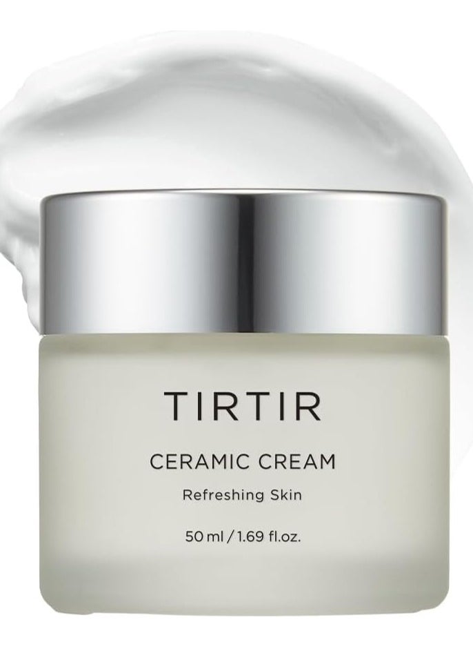 TIRTIR - TIRTIR Ceramide Moisturizing Cream 50ml – Hydrating Korean Skincare with Shea Butter & Centella Asiatica – Nourishing Face Cream for Dry & Sensitive Skin, Glowing & Strengthened Skin Barrier - Image 1
