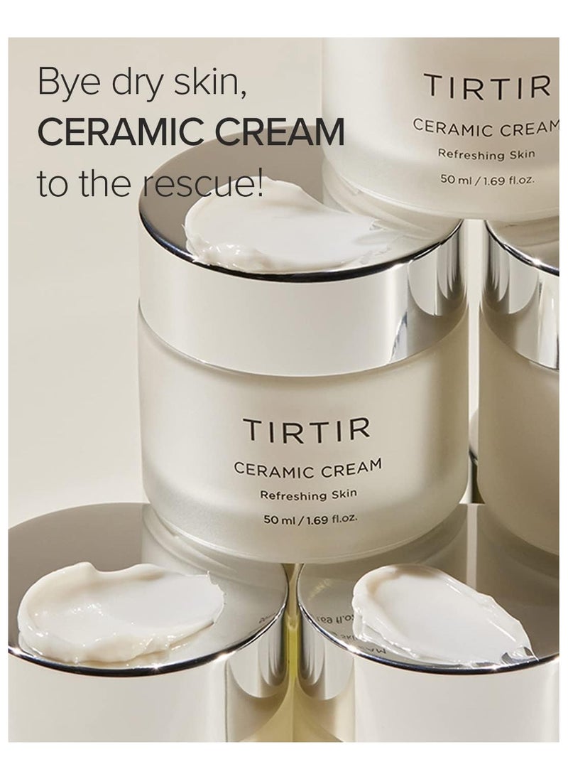 TIRTIR - TIRTIR Ceramide Moisturizing Cream 50ml – Hydrating Korean Skincare with Shea Butter & Centella Asiatica – Nourishing Face Cream for Dry & Sensitive Skin, Glowing & Strengthened Skin Barrier - Image 1