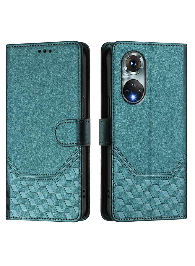 S-TOP Case For Huawei nova 9 Honeycomb Embossing RFID Leather Phone Case - Image 2