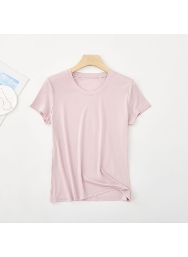 [dropshipping Modal] 100-count Class A Women's Short-sleeved Spring And Summer New Home Round Neck Pure Color Short-sleeved T-shirt For Women