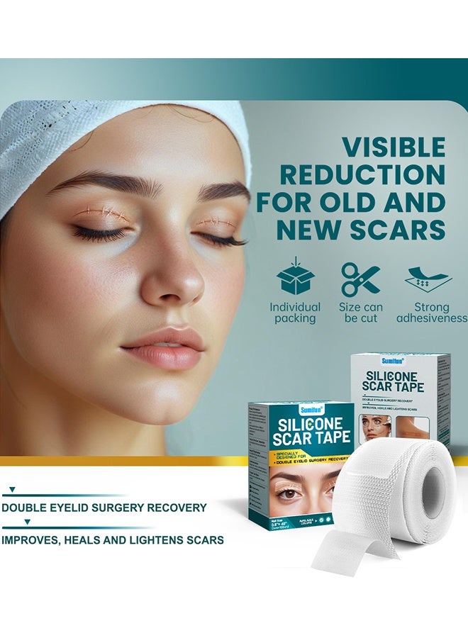 Generic Silicone Scar Sheets (2x 100cm), Silicone Scar Tape for Scar Removal Treatment, Reusable Silicone Scar Strips for C-Section, Keloid, Burn, Acne, Surgical Scars - Image 3