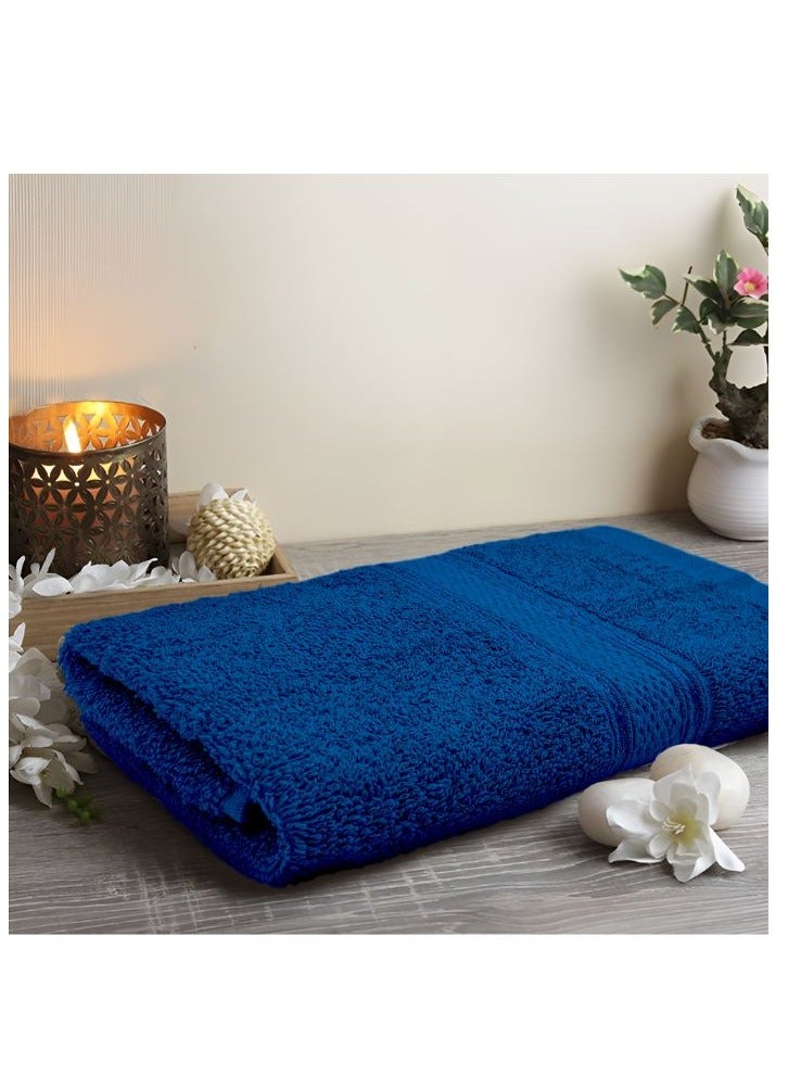 BYFT Daffodil (Royal Blue) Premium Kids Towel (60x110 Cm-Set of 1) 100% Cotton, Highly Absorbent and Quick dry, Hotel and Spa Quality Bath linen with Stripe Diamond Dobby-500 Gsm  - Image 1