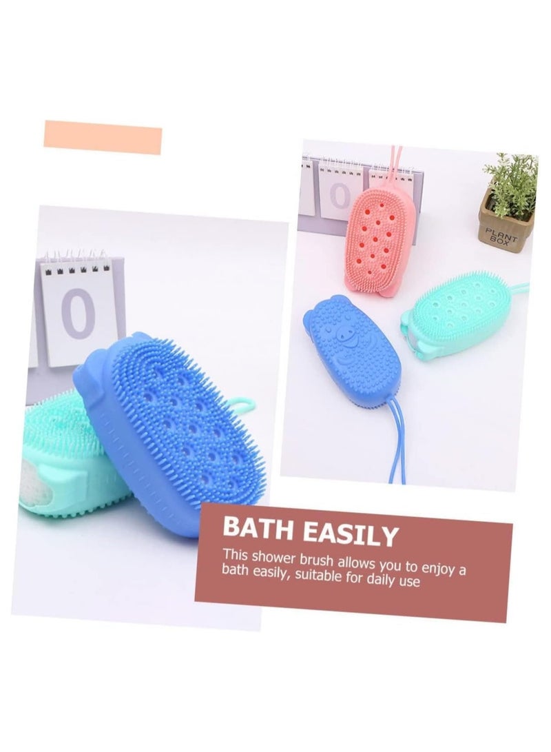 Soft Silicone Loofah with Bouncy Sponge – Multicolor - Image 4