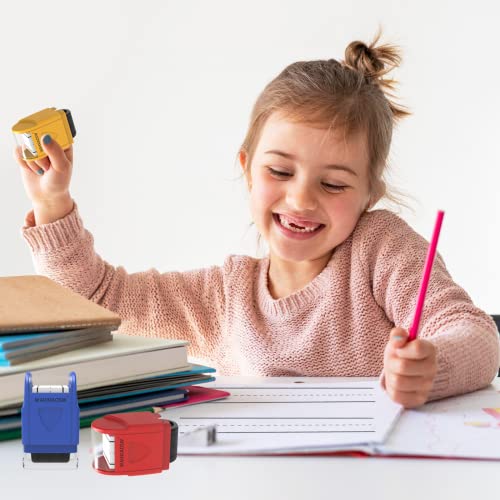 WAHXIAOSW Handwriting Lines Stamp Roller Self-Inking Line Rolling Stamps Handwriting Practice Tool for Teachers Kids Kindergarten (Blue) - Image 5