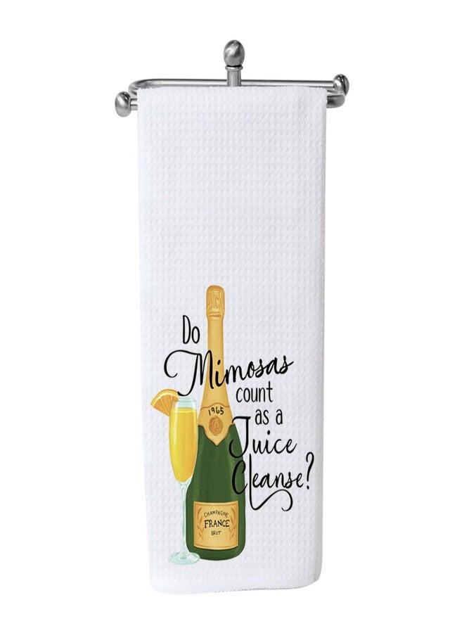 WCGXKO Champagne Lover Gift Best Friend Housewarming Gift Novelty Quote Kitchen Decor Towel for Champagne Drinker (Do Mimosas Towel) - Image 1