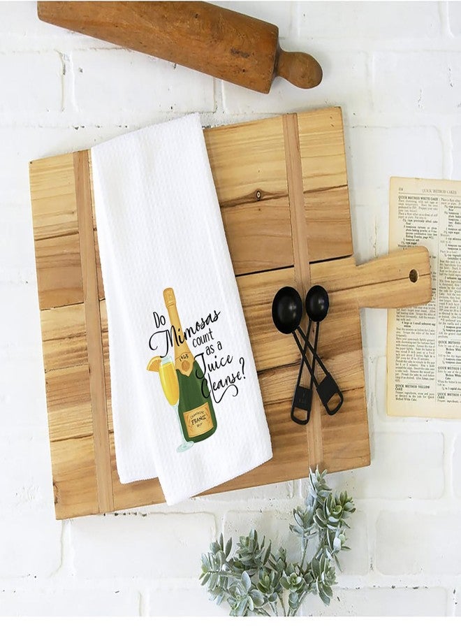 WCGXKO Champagne Lover Gift Best Friend Housewarming Gift Novelty Quote Kitchen Decor Towel for Champagne Drinker (Do Mimosas Towel) - Image 3