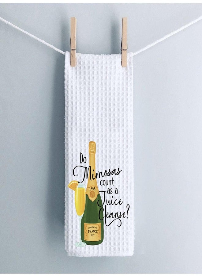 WCGXKO Champagne Lover Gift Best Friend Housewarming Gift Novelty Quote Kitchen Decor Towel for Champagne Drinker (Do Mimosas Towel) - Image 4