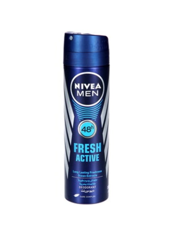 Fresh Active, Antibacterial Deodorant Spray for Men, 48H Active Protection, with Fresh Formula, Long-Lasting Freshness, 150ml