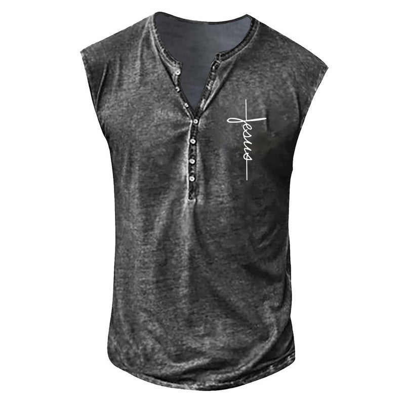 2023 European Size Men'S Popular Digital Printing Casual Vest Plus Size Men'S - Image 4