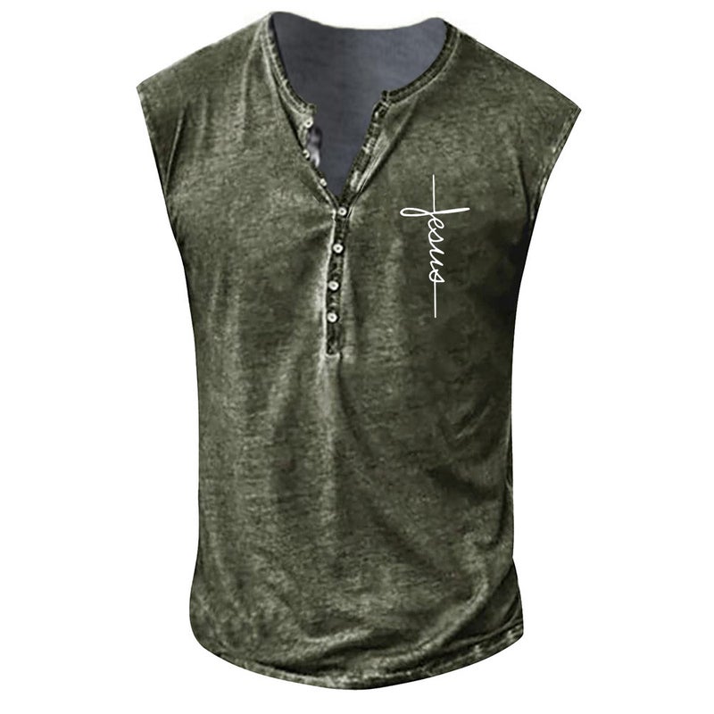 2023 European Size Men'S Popular Digital Printing Casual Vest Plus Size Men'S - Image 2