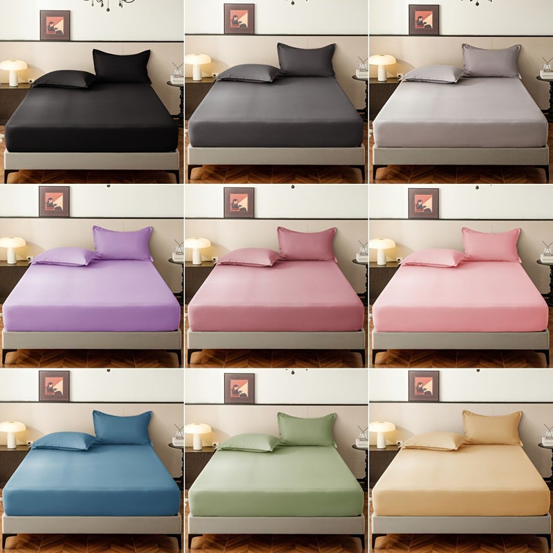 3 Piece Solid White Bed Sheet Set Soft Breathable Bedding For Bedroom Guest Room Machine Washable 1 Flat Sheet 2 Pillowcases Excludes Inserts 38 98 By 74 8 Inches - Image 1