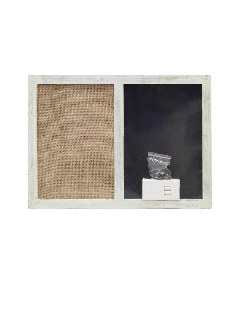 Combo Frame Burlap Chalkboard Fr Pushpin 15.75 x 11.8in - Image 1