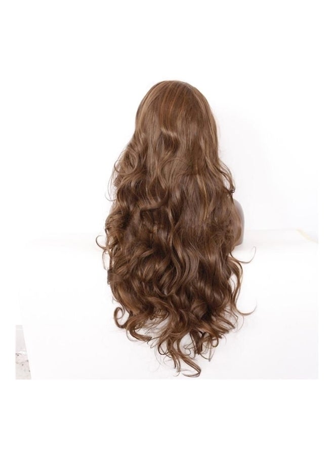 NIBEMINENT Lace Front Curly Wig Brown - Image 2