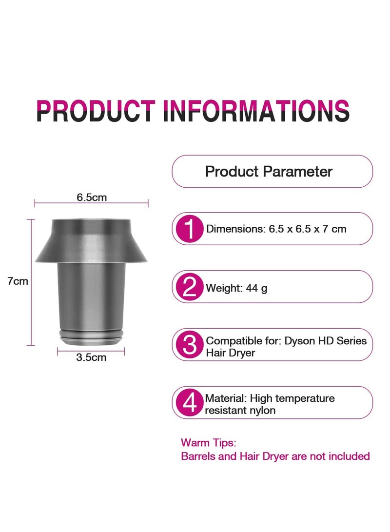 SYOSI Adapters for Dyson Hair Dryers, Multifunctional Hair Dryer Accessories Curling Nozzles and Curling Accessories Adapters for Drying, Straightening, Curling and Straightening Hair - Image 3