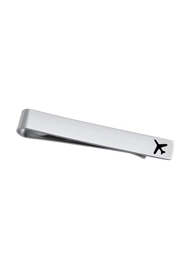 Sudaporn Airplane Tie Clips Bar for Pilot Husband Christmas Birthday Jewelry Gifts Aviation Captain Tie Clip Tack Pilot Flight Attendant Necktie Clip Men Necktie Accessory Wedding Business Holiday - Image 1