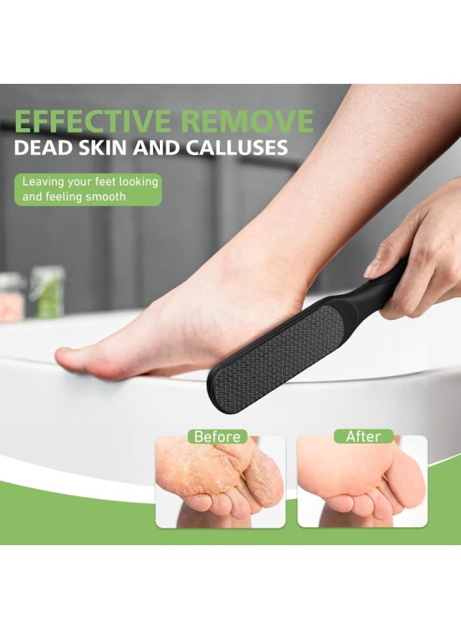 Hard Skin Remover Nano Glass Foot File - Foot Callus Remover, Durable Foot Scrubber, Dead Skin Remover, Hygienic Pedicure Tool, Long Lasting Foot Buffer, Soft Smooth Feet, Black - Image 3