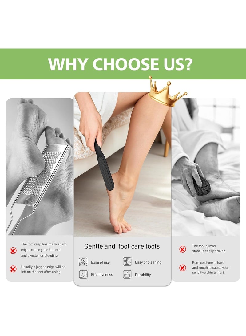 Hard Skin Remover Nano Glass Foot File - Foot Callus Remover, Durable Foot Scrubber, Dead Skin Remover, Hygienic Pedicure Tool, Long Lasting Foot Buffer, Soft Smooth Feet, Black - Image 5
