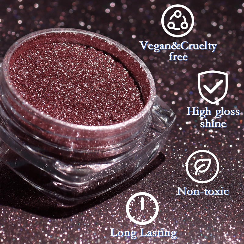 SIUSIO 16 Jars Chrome Nail Powder Nail Art Glitter Decoration Metallic Mirror Effect Holographic Aurora Pearl Mermaid White Pigment Powder Kit for Resin Craft Nail Art - Aurora Phantom - Image 3