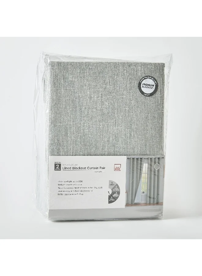 Home Box Splendour 2-Piece Blackout Lined Curtain Set 140 x 240 cm