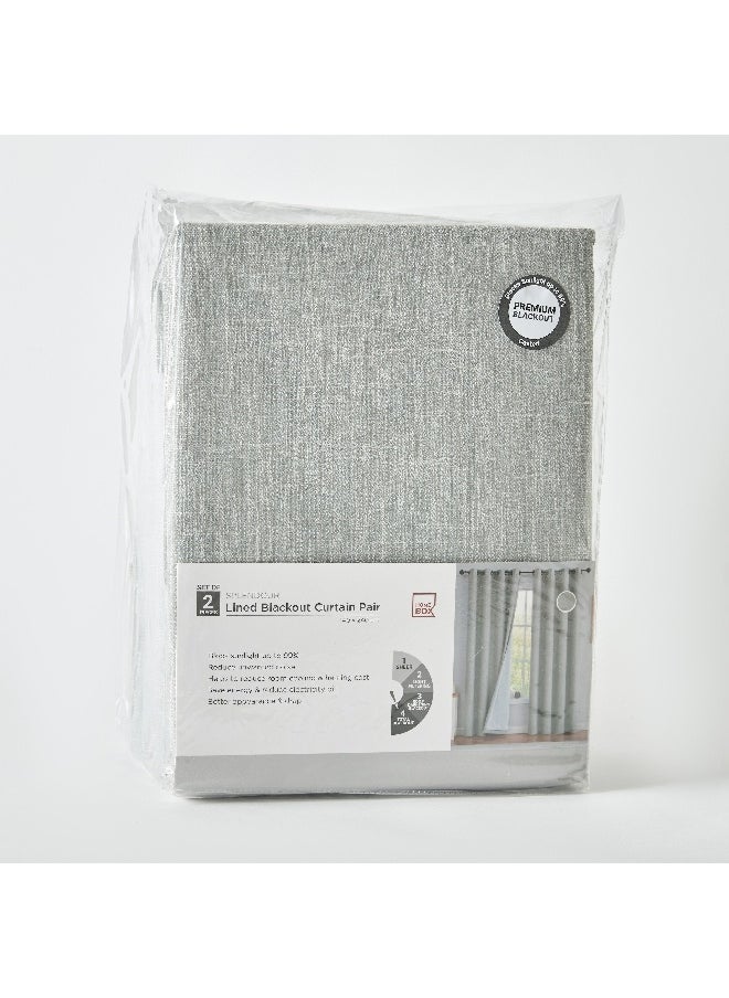 Home Box Splendour 2-Piece Blackout Lined Curtain Set 140 x 240 cm  - Image 3