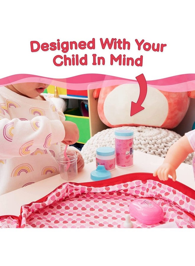 Prextex PREXTEX 18-Piece Baby Doll Accessories Set with Carrying Case - Includes Bottle, Sippy Cup, Pacifier, Bib, Hair Brush, Plates and More, Perfect for Kids, Toddlers, and Girls  - Image 5