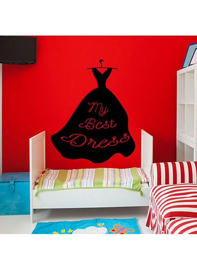 NIBEMINENT My Best Dress Self-Adhesive Decorative Wall Sticker Black 65 x 55cm 