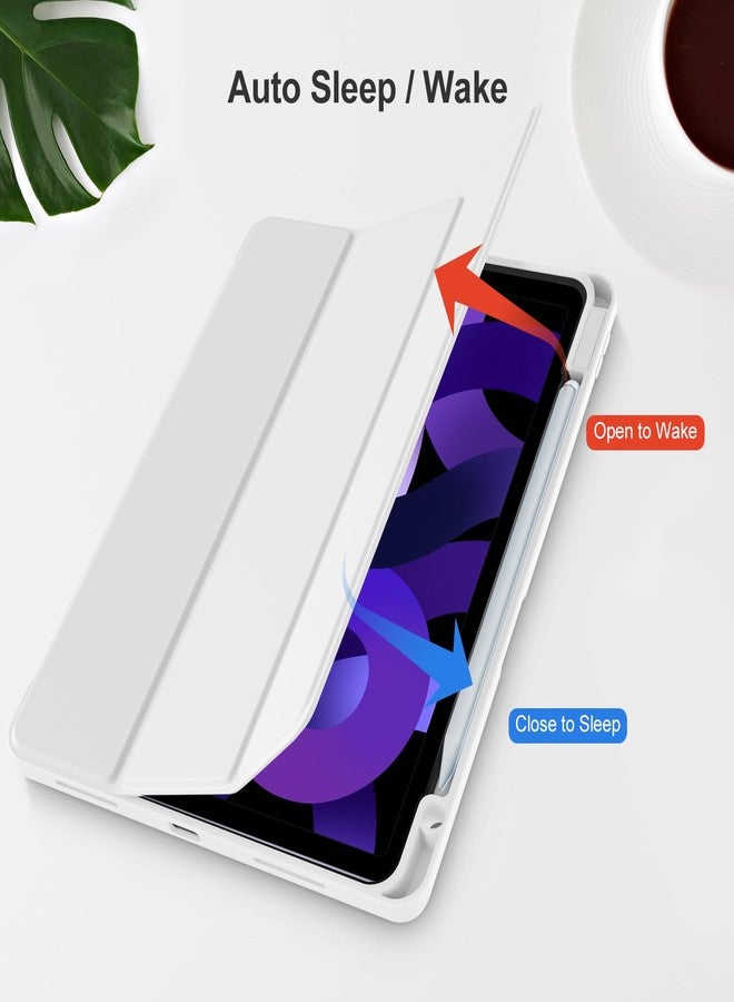 Akkerds جراب Akkerds متوافق مع iPad Air مقاس 11 بوصة من الجيل السابع/السادس (M3/M2) 2025/2024، وجراب iPad Air من الجيل الخامس/الرابع مقاس 10.9 بوصة 2022/2020 مع حامل قلم [تشغيل/إيقاف تلقائي]، أبيض - Image 5