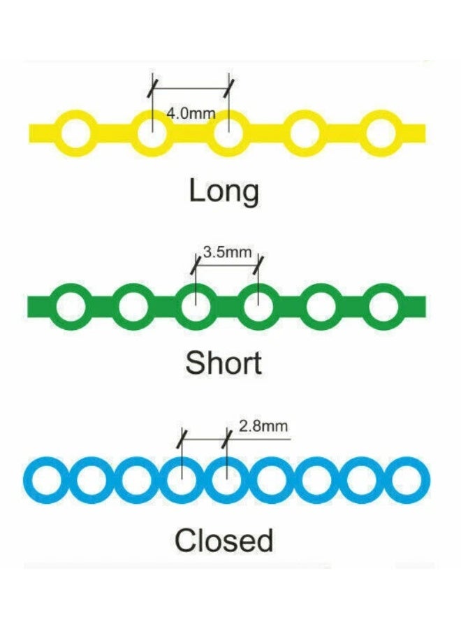 keemz Orthodontic Dental Elastic Ultra Power Rubber Chains for Braces PINK SHORT - Image 2