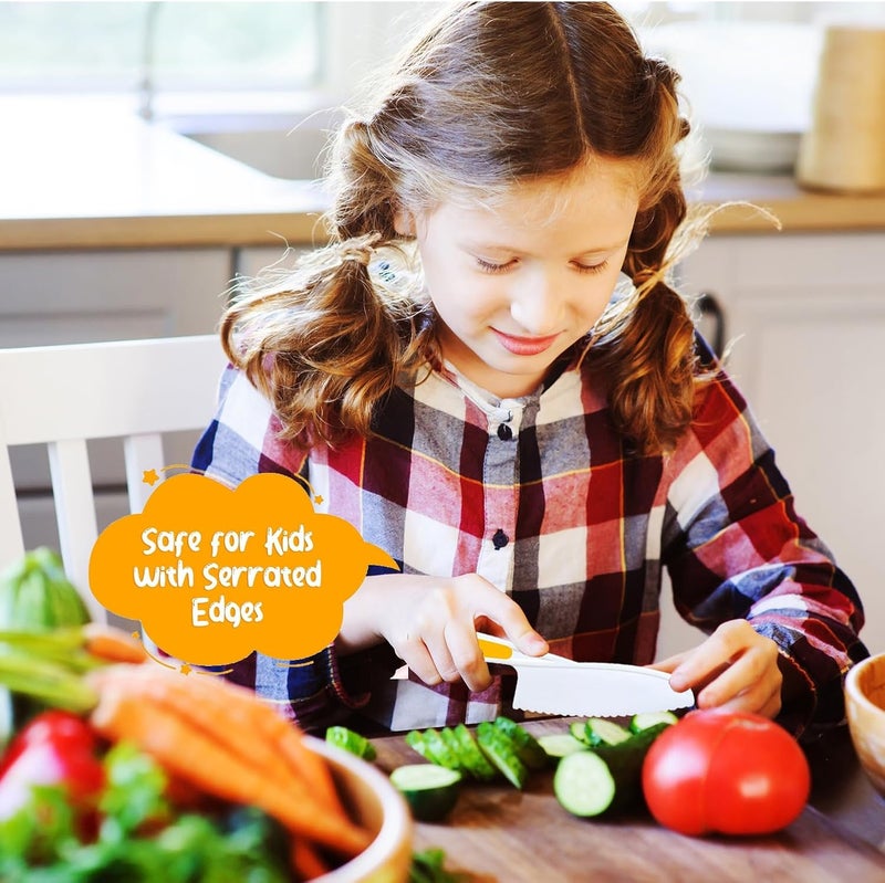 Hartya Knives for Kids, 6-Piece Kitchen Cooking and Baking Knife Set, Children's Knives for Real Cooking, BPA-Free Kids' Toddler Tool - Image 4