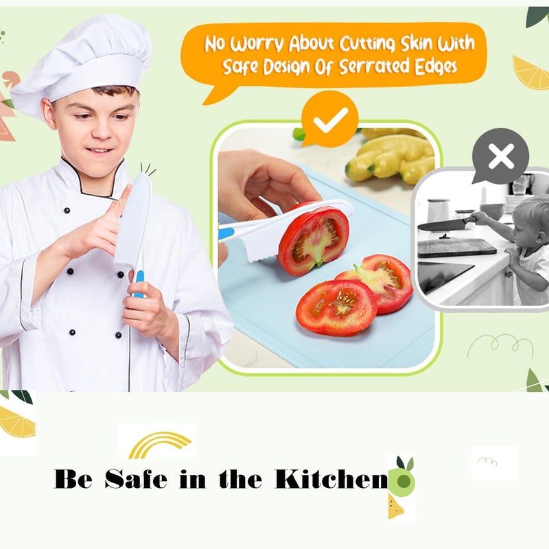 Hartya Knives for Kids, 6-Piece Kitchen Cooking and Baking Knife Set, Children's Knives for Real Cooking, BPA-Free Kids' Toddler Tool - Image 2