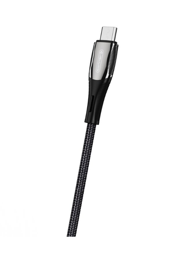اتش اس كابل شحن USB إلى Type-C بقوة 3.1 أمبير – طرف استانلس متين – موديل B18 - Image 5